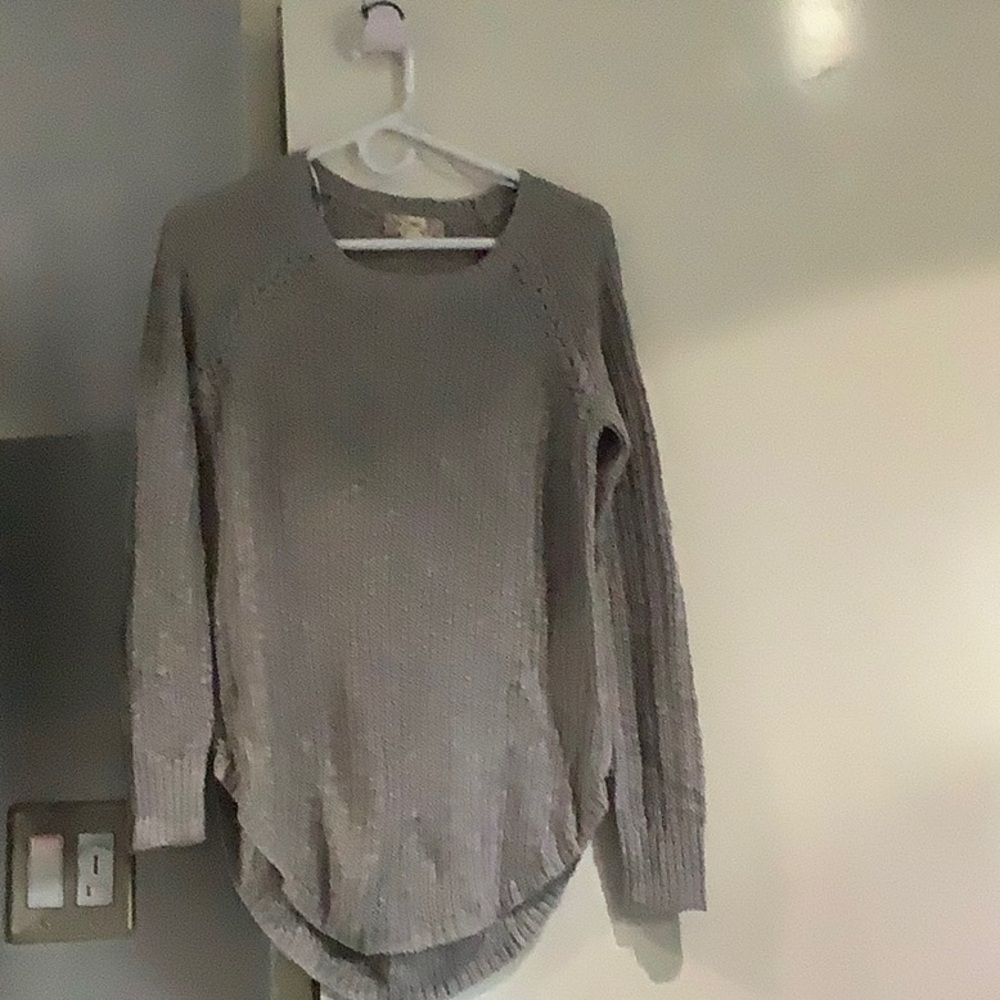 Pink Republic, silver sweater, size M